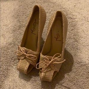 YSL Rattan Pumps